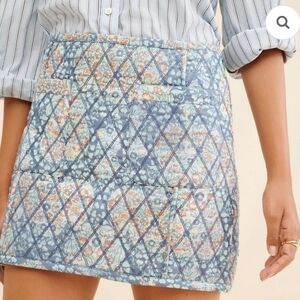 NWOT | Free People Darla Quilted Mini Skirt | Size 2 | Multi Colored